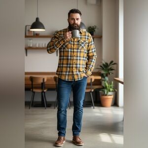 Abercrombie Fitch Soft Flannel Plaid Shirt Size Medium